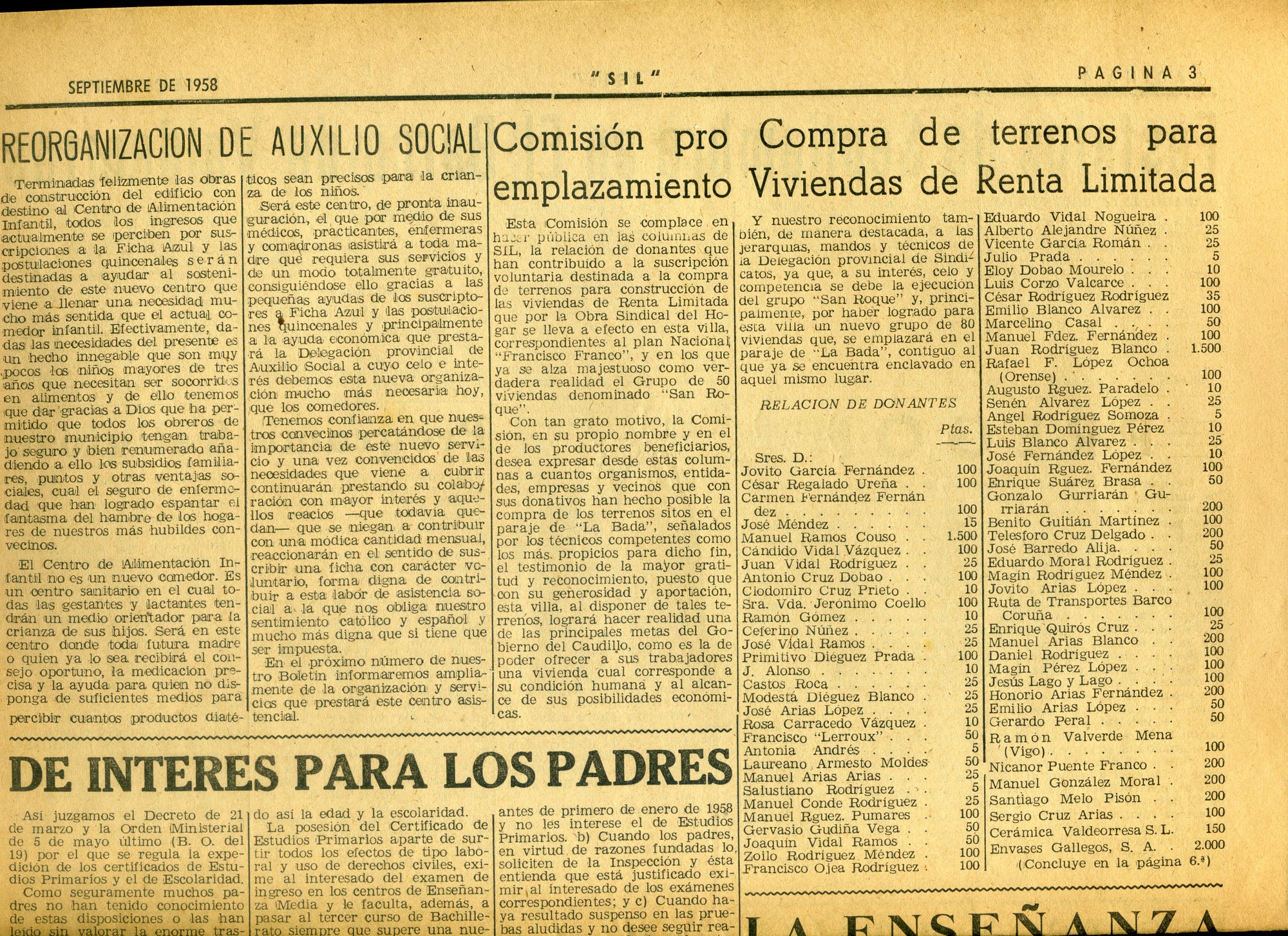 Periódico SIL, septiembre de 1958